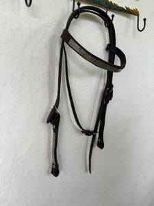 Dark brown western bridle