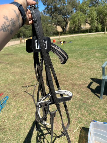 Full black show bridle