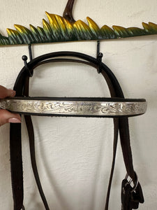 Dark brown western bridle