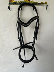 Black full bling bridle